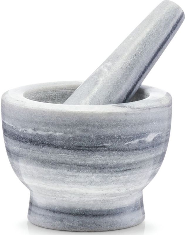 Vijzel & Stamper Set marmer grijs - Zeller