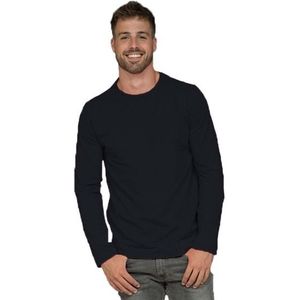 Longsleeves basic shirts zwart voor mannen - T-shirts