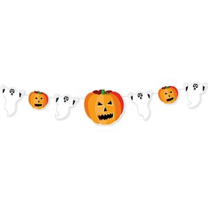 Halloween/Horror thema spoken/pompoenen slinger 1,6 meter - Feestslingers