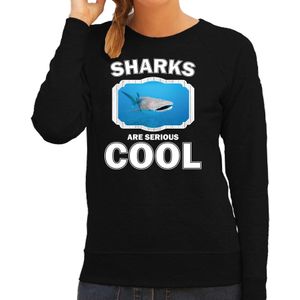 Dieren walvishaai sweater zwart dames - sharks are cool trui - Sweaters