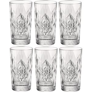 Set van 18x stuks tumbler waterglazen/drinkglazen transparant 490 ml - Drinkglazen