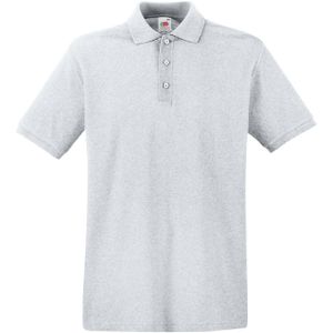 Lichtgrijs poloshirt premium van katoen voor heren - Polo shirts