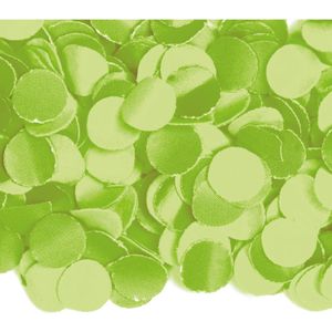 5x zakjes van 100 gram party confetti kleur lime - Confetti