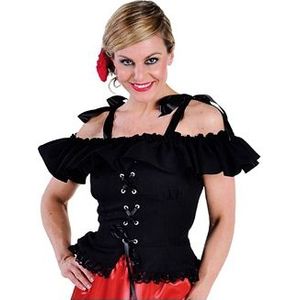 Oktoberfest blouse Carmen zwart - Carnavalsblouses