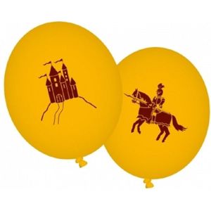 Zakje met 8x stuks Ridders feest thema ballonnen - Ballonnen