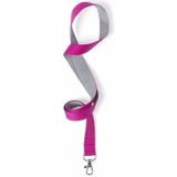 30 stuks polyester sleutelkoords roze/grijs - Keycords