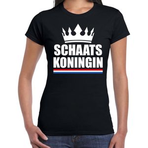 Schaats koningin t-shirt zwart dames - Sport / hobby shirts - Feestshirts