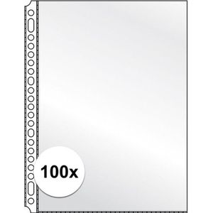 100x Insteekhoezen transparant A4 formaat 23 rings - Showtassen / insteekhoesjes