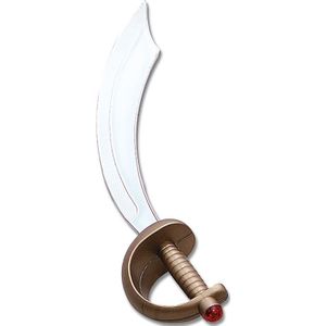 Feest Arabische strijder zwaard 45 cm goud/zilver - Verkleedattributen