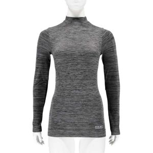 Thermo shirt zwart melange lange mouw voor dames - Thermoshirts