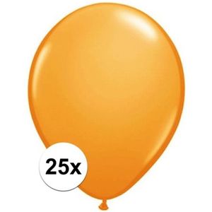 Qualatex oranje ballonnen 25 stuks - Ballonnen