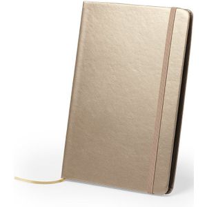 5x stuks luxe pocket schriften/notitieblok 21 x 15 cm in kleur goud - Notitieboek