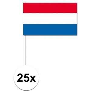 25x zwaaivlaggetjes Nederlandse vlag - Vlaggen