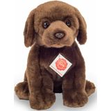 Knuffeldier hond Labrador - zachte pluche stof - premium kwaliteit knuffels - donkerbruin - 25 cm - Knuffel huisdieren