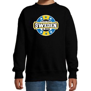 Have fear Sweden is here / Zweden supporter sweater zwart voor kids - Feesttruien