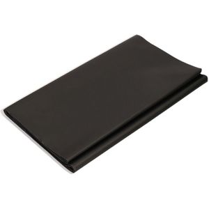 Zwart tafellaken/tafelkleed 138 x 220 cm herbruikbaar van papier met plastic laagje