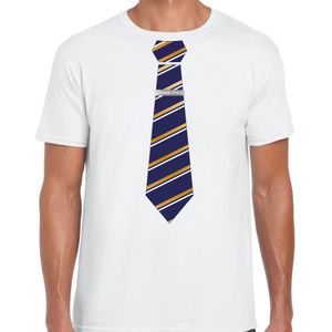 Verkleed t-shirt kakker heren - kakker style - wit - carnaval/corps outfit - Feestshirts