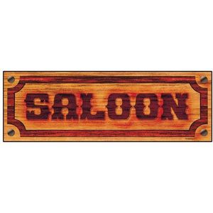 Saloon tekst bordje - Feestdecoratieborden