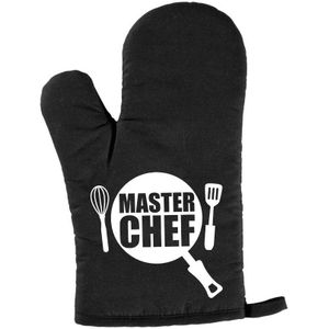 Masterchef BBQ handschoen/ barbecue want zwart heren - Vaderdag cadeau - Ovenwanten