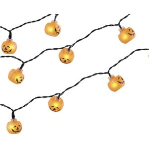 Halloween LED lichtsnoer pompoen - 165 cm - batterijen - voor binnen - Feestdecoratievoorwerp