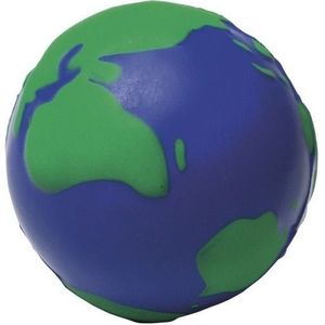 Stressballen wereldbol 6,5 cm - Stressballen
