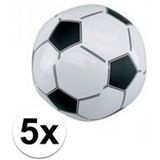 5x Voetbal strandballen 30 cm - Strandballen