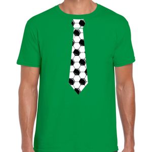 Groen supporter t-shirt voetbal stropdas EK/ WK voor heren - Feestshirts