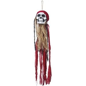 Halloween hangdecoratie piraat schedel 90 cm - Halloween poppen