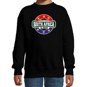 Have fear South Africa is here / Zuid Afrika supporter sweater zwart voor kids - Feesttruien