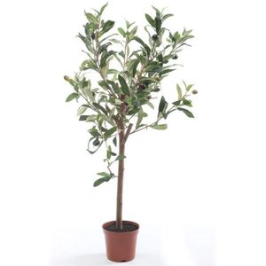 Kunstplant Groene Olijfboom 65 cm - Kamerplant Kunstplanten/Nepplanten