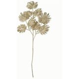 3x stuks boeket maken gouden varen kunstbloemen takken 72 cm met glitters - Kunstbloemen