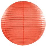 8x stuks luxe bol vorm lampion oranje 35 cm - Feestlampionnen
