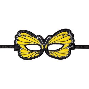 Geel oogmasker van een vlinder - Verkleedmaskers