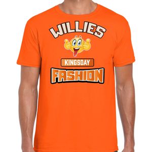 Oranje Koningsdag t-shirt - Willies crazy Kingsday fashion - heren - Feestshirts