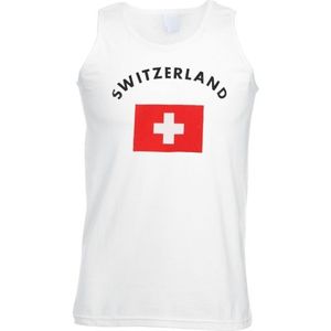 Zwitserland vlaggen tanktop/ t-shirt - Feestshirts