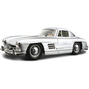 Modelauto Mercedes-Benz 300SL 1954 zilver schaal 1:24/19 x 7 x 5 cm - Speelgoed auto's