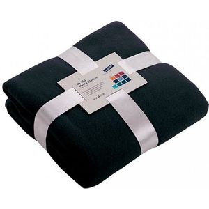 Warme fleece dekens/plaids navyblauw 130 x 170 cm 240 grams kwaliteit - Plaids