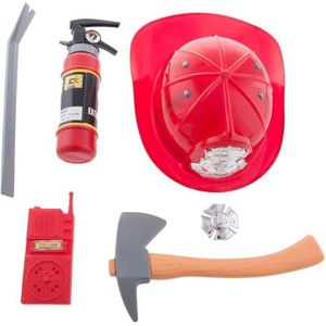 Brandweer verkleed speelgoed set voor kinderen 6-delig  - Speelgoedbrandweersets