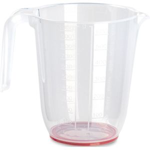 Plastcforte Keuken maatbeker - kunststof - transparant - 1000 ml