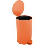 MSV Pedaalemmer - 2x - kunststof - oranje - 3L - klein model - 15 x 27 cm - Badkamer/toilet