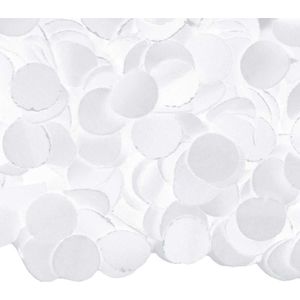 zakje met 100 grams confetti kleur wit - Confetti