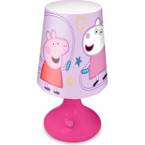 Peppa Pig tafellamp/bureaulamp/nachtlamp voor kinderen - roze - kunststof - 18 x 9 cm