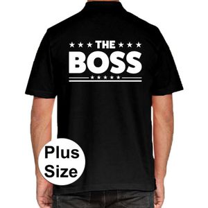 Grote maten The Boss polo shirt zwart voor heren - Feestshirts