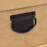 5Five Opbergdoos/box - 4x - goudgeel - L30 x B24 x H12 cm - Stevig karton - Industrialbox
