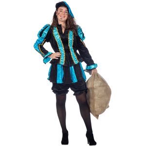 Dames pieten kostuum blauw - Carnavalskostuums