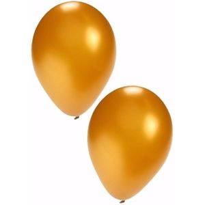 Grote metallic gouden ballonnen 10x - Ballonnen