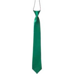 Carnaval verkleed accessoires stropdas zijdeglans - groen - polyester - heren/dames - Verkleedstropdassen