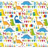 3x Happy Birthday inpakpapier/cadeaupapier 200 cm per rol - Cadeaupapier