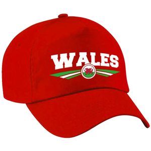 Wales landen pet  / baseball cap rood volwassenen - Verkleedhoofddeksels