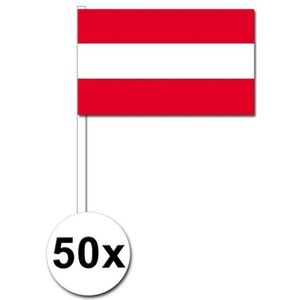 50 zwaaivlaggetjes Oostenrijkse vlag - Vlaggen